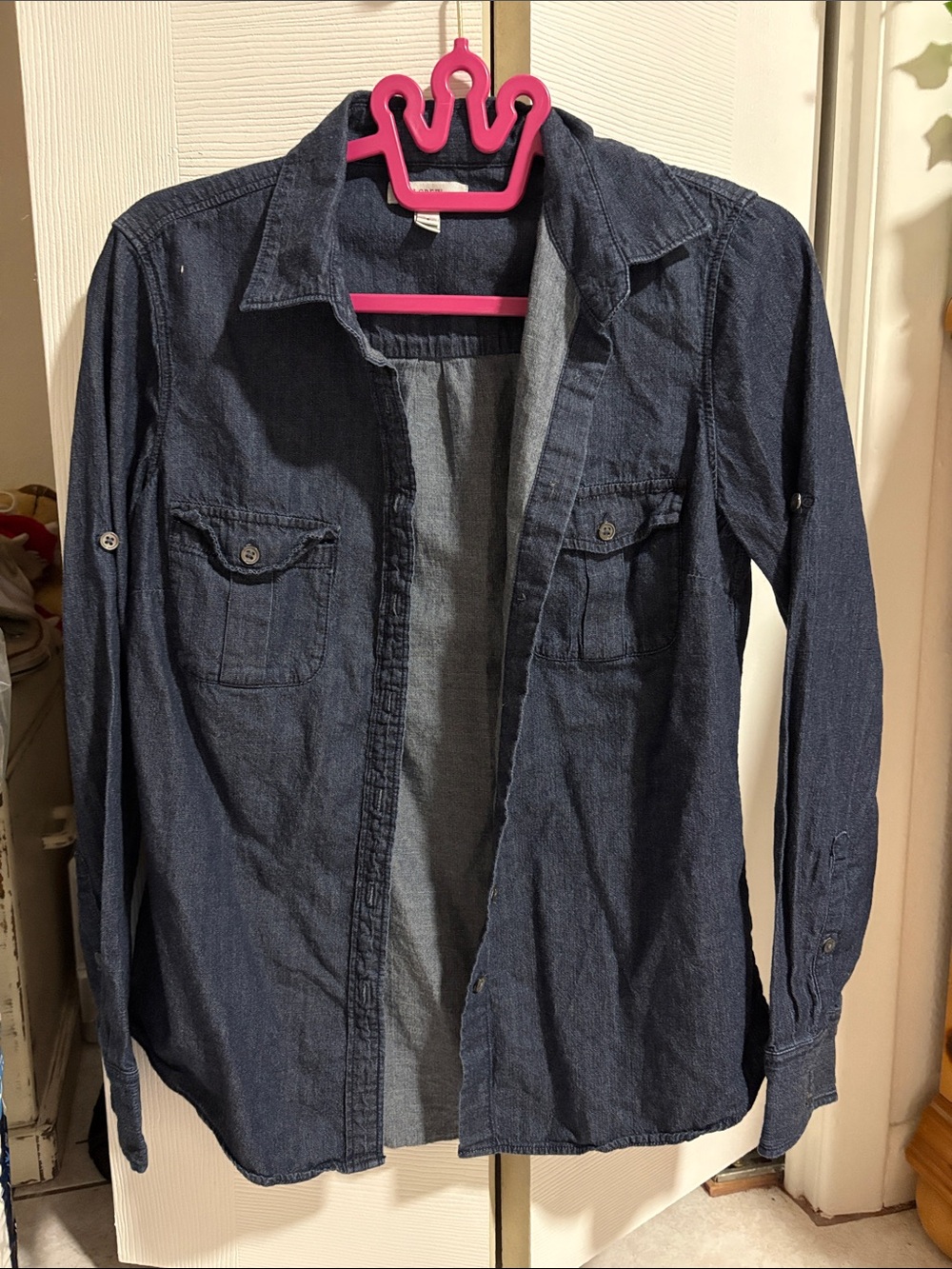 Dark Blue Denim Shirt Jacket